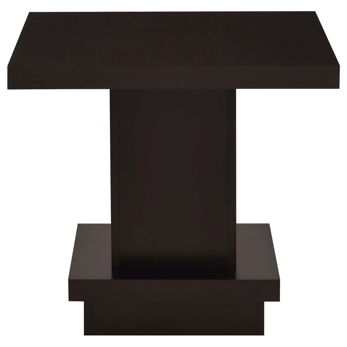 Mesa auxiliar de madera de ingeniería cuadrada Reston Cappuccino