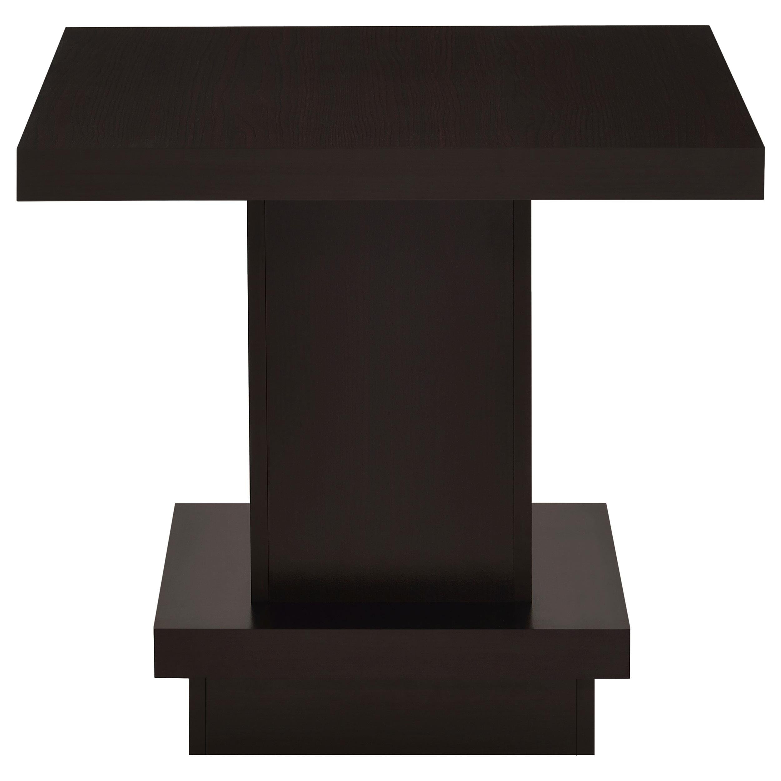 Reston Square Engineered Wood Side End Table Cappuccino