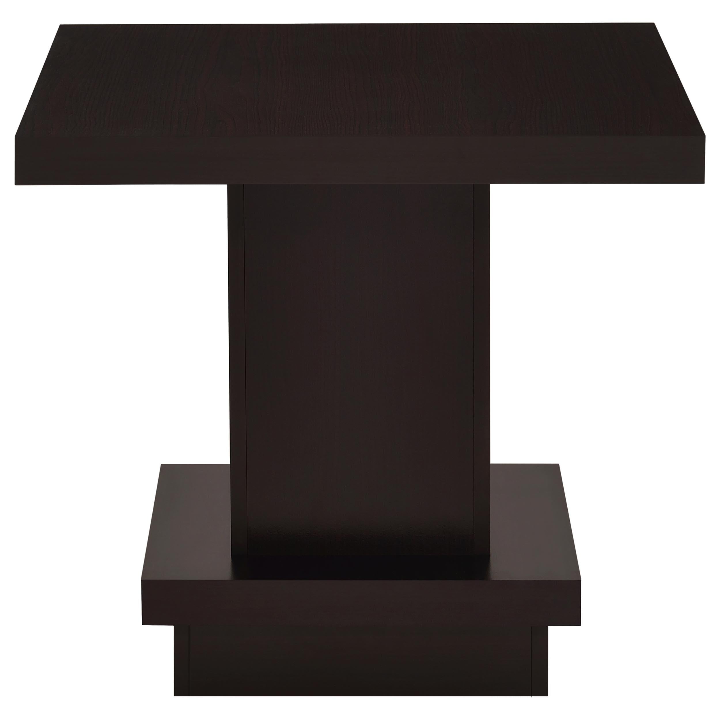 Reston 2-piece Square Coffee and End Table Set Cappuccino