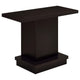 Mesa consola con pedestal de madera de ingeniería Reston, color capuchino