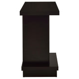 Mesa consola con pedestal de madera de ingeniería Reston, color capuchino