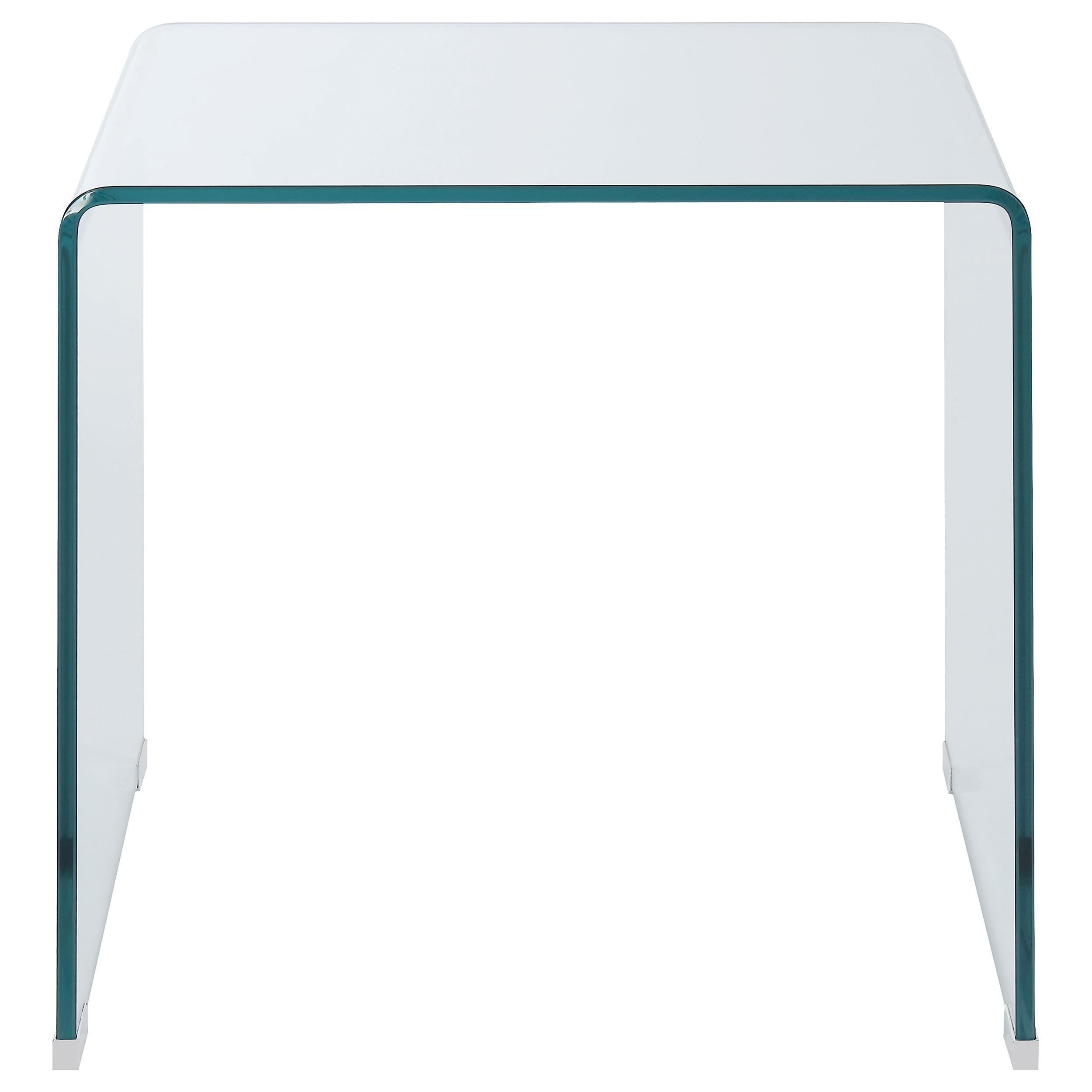 Ripley 3-piece Bent Glass Coffee and End Table Set Clear