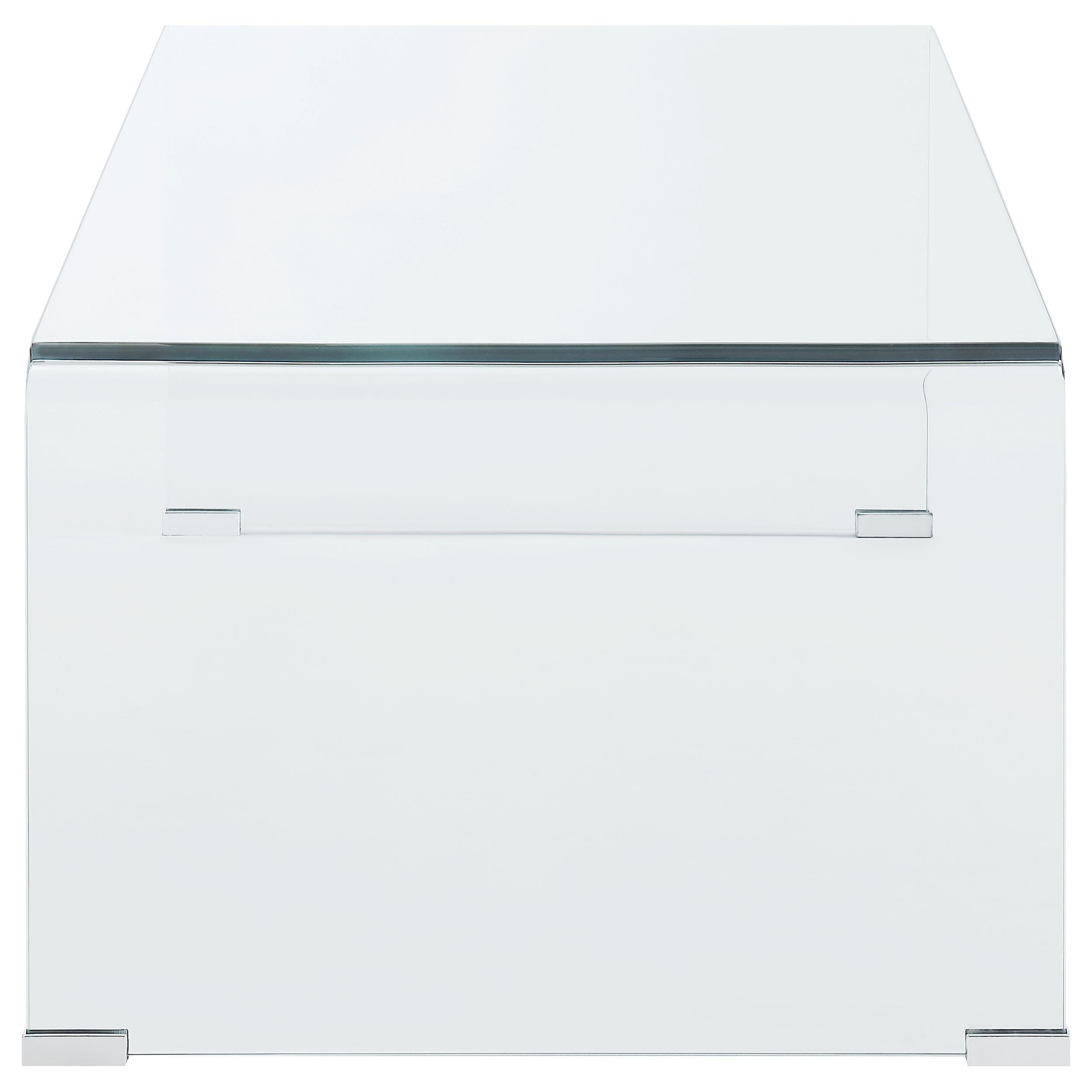 Ripley Rectangular Tempered Bent Glass Coffee Table Clear