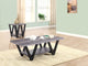 Juego de mesa de centro y auxiliar rectangular de 2 piezas Stevens, gris