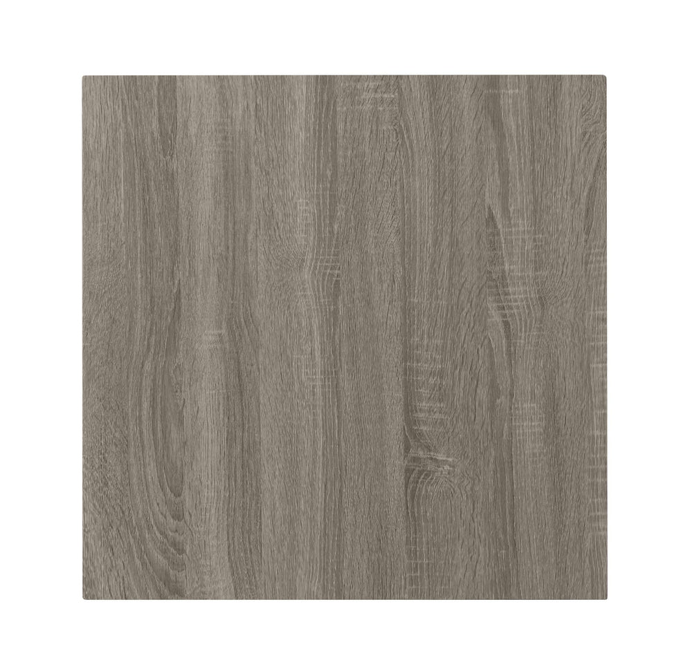 Mesa auxiliar cuadrada Birdie de madera de ingeniería, color gris Sonoma