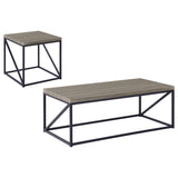 Juego de mesa auxiliar y de centro Birdie de 2 piezas, color gris Sonoma