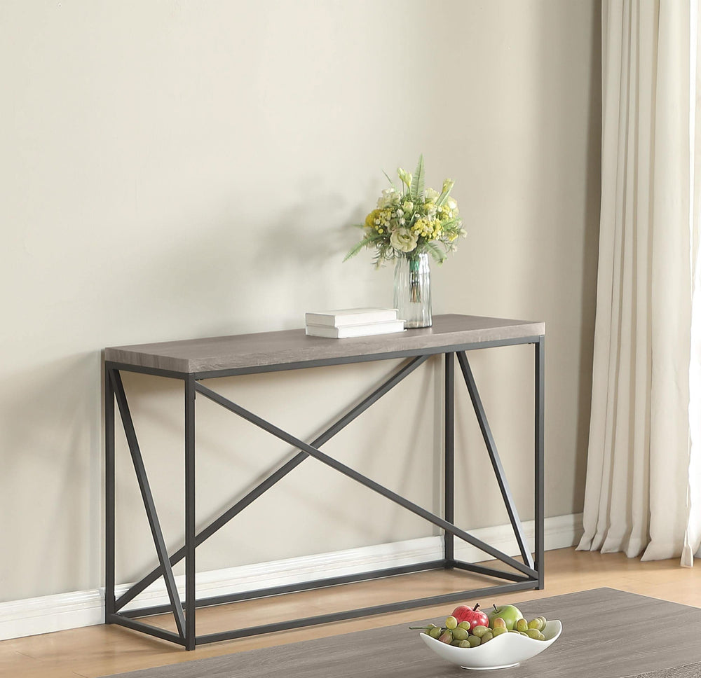 Consola de entrada rectangular Birdie, color gris Sonoma