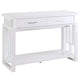 Consola de entrada Schmitt con 2 cajones, blanco brillante