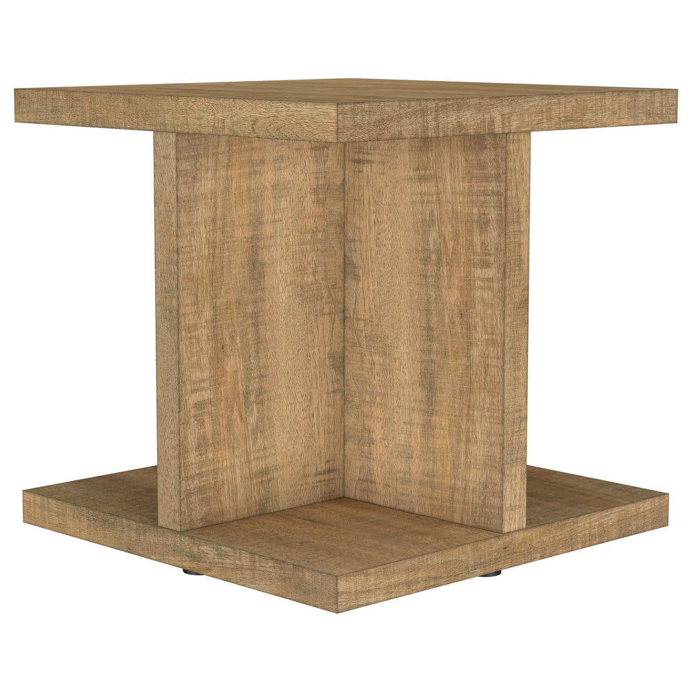 Juego de mesa de centro y auxiliar de 3 piezas Cortona Mango