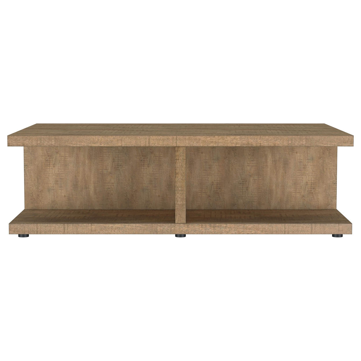 Mesa de centro cuadrada de madera de ingeniería Cortona, mango