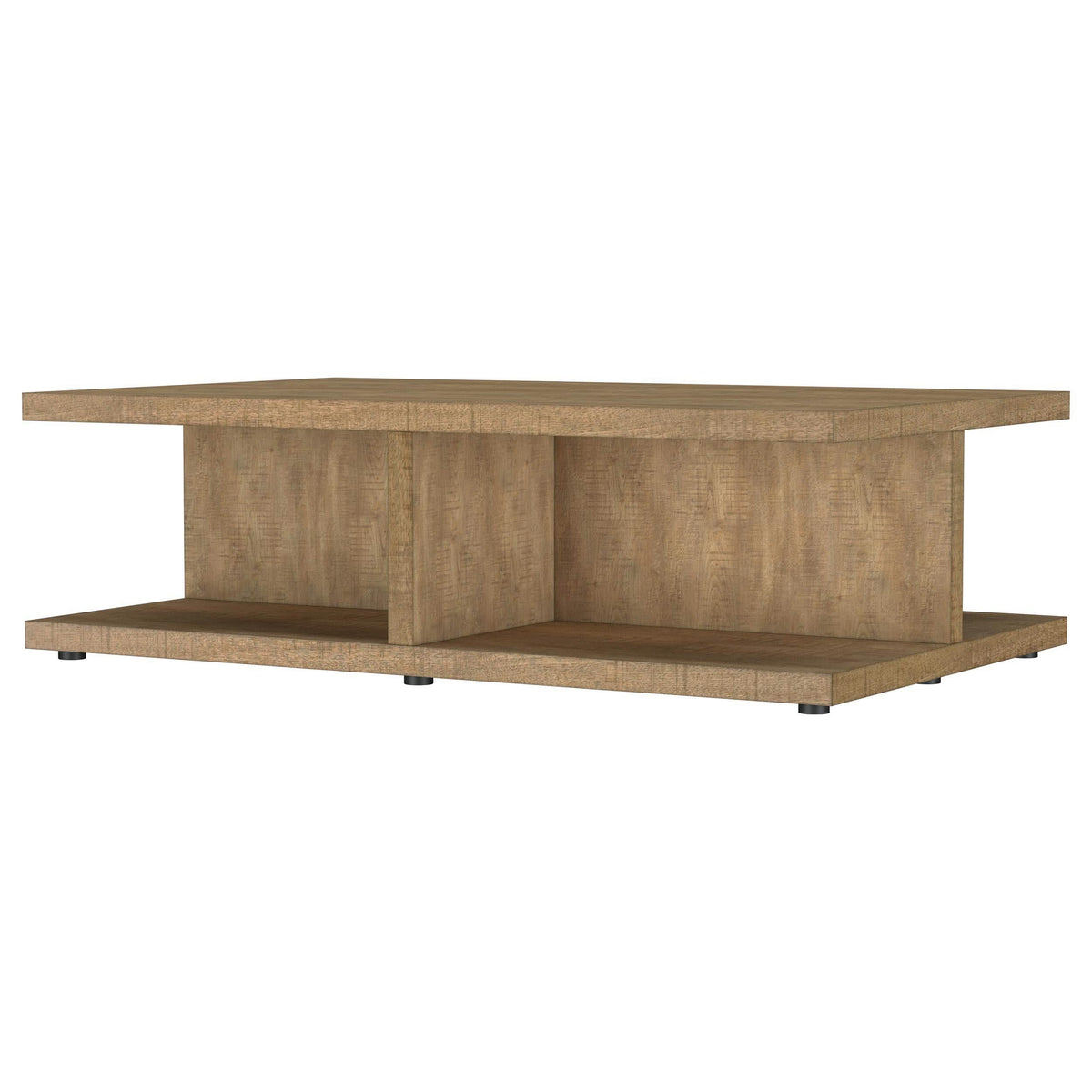 Mesa de centro cuadrada de madera de ingeniería Cortona, mango