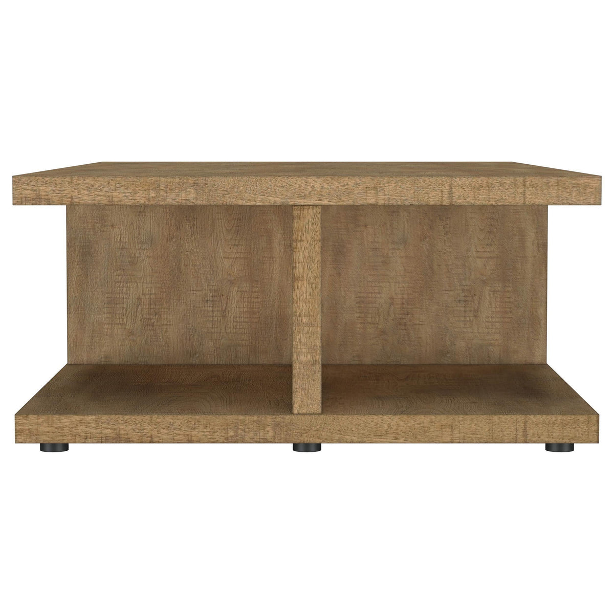 Mesa de centro cuadrada de madera de ingeniería Cortona, mango