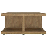 Mesa de centro cuadrada de madera de ingeniería Cortona, mango