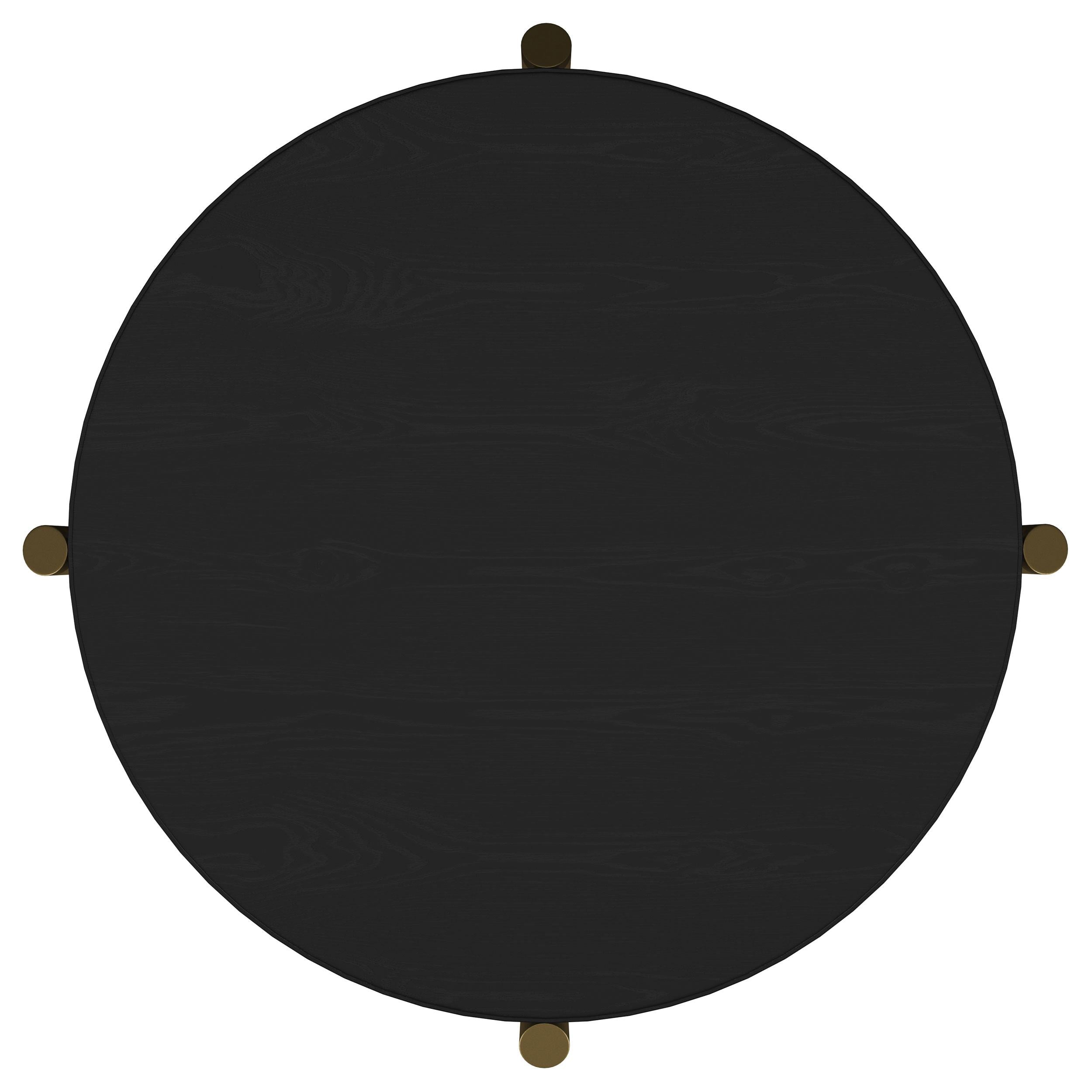 Arini 2-piece Round Coffee and End Table Set Black
