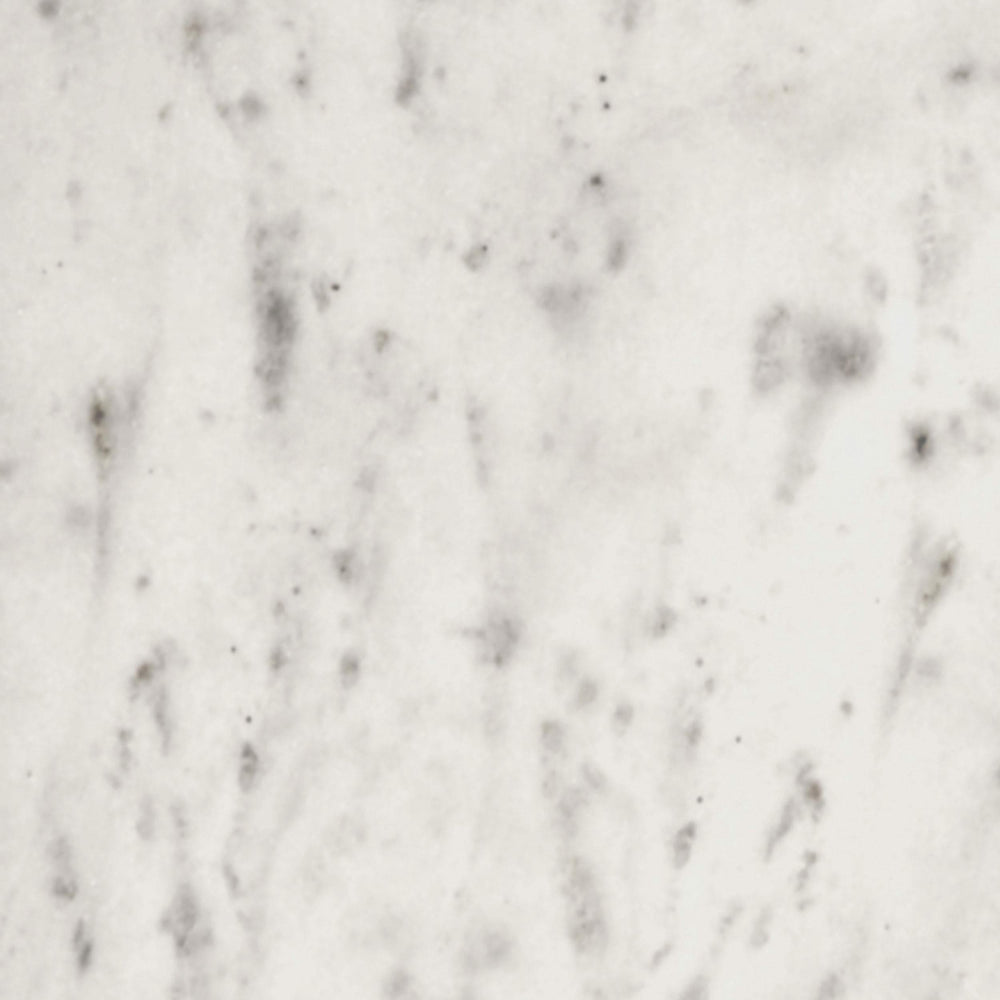 Mesa auxiliar redonda Haven con superficie de mármol blanco auténtico, color negro