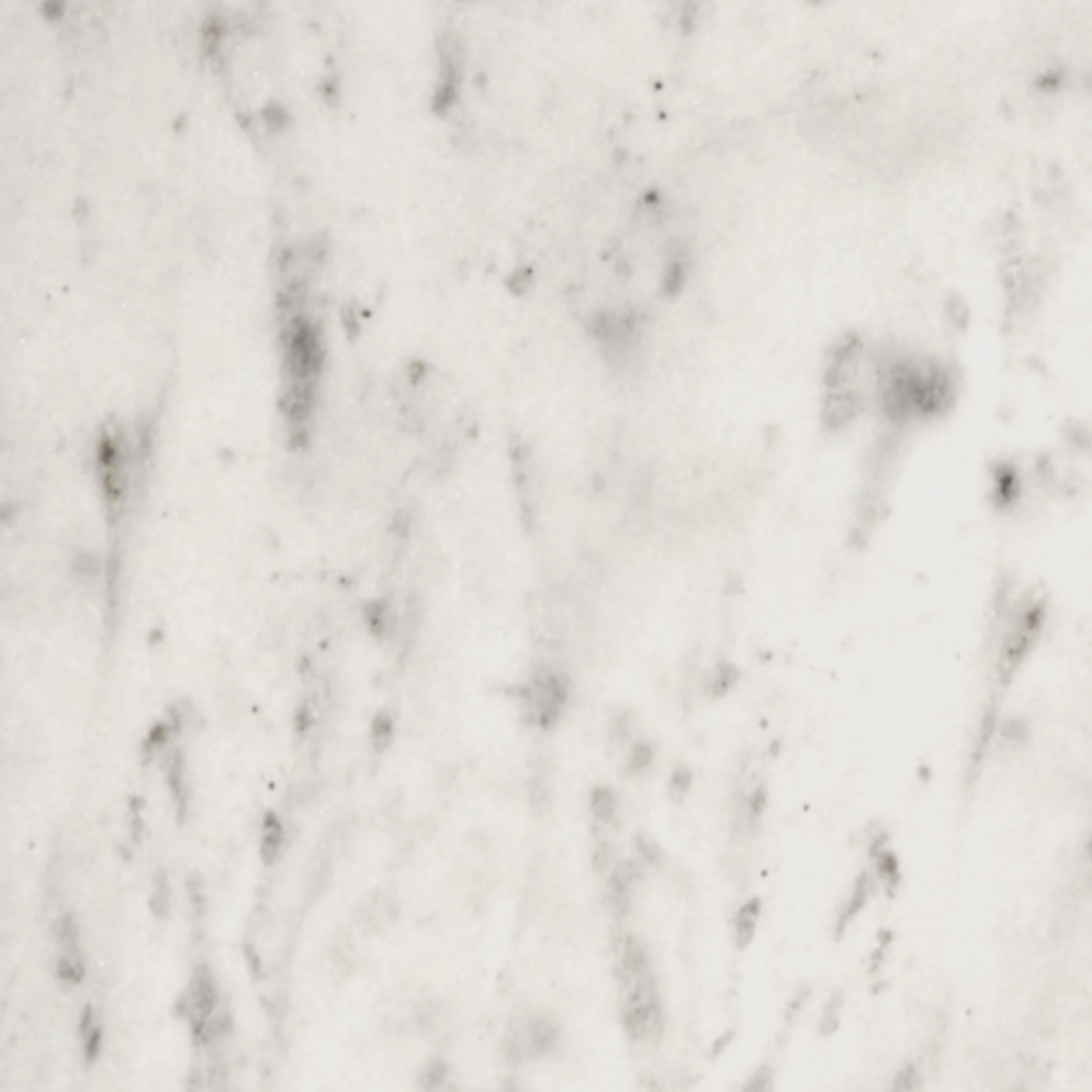 Haven Round Genuine White Marble Top End Side Table Black