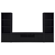 Winfield 3-piece Entertainment Center 78-inch TV Stand Black