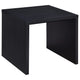 Mesa auxiliar cuadrada de madera de ingeniería Knapp, color negro