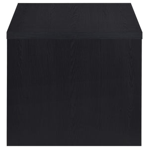 Mesa auxiliar cuadrada de madera de ingeniería Knapp, color negro