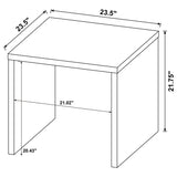 Mesa auxiliar cuadrada de madera de ingeniería Knapp, color negro