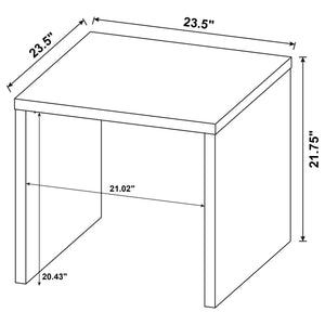 Mesa auxiliar cuadrada de madera de ingeniería Knapp, color negro