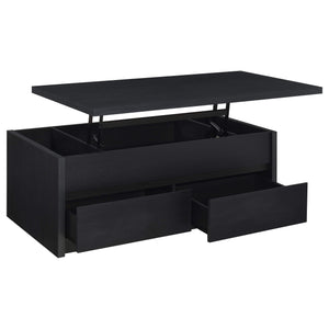 Juego de mesa de centro elevable de 2 piezas Knapp, color negro