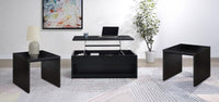 Juego de mesa de centro elevable de 3 piezas Knapp, color negro