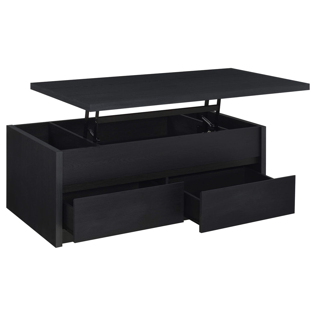 Juego de mesa de centro elevable de 3 piezas Knapp, color negro