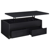 Juego de mesa de centro elevable de 3 piezas Knapp, color negro