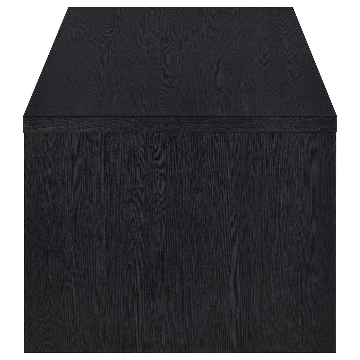 Mesa de centro elevable Knapp con dos cajones, color negro