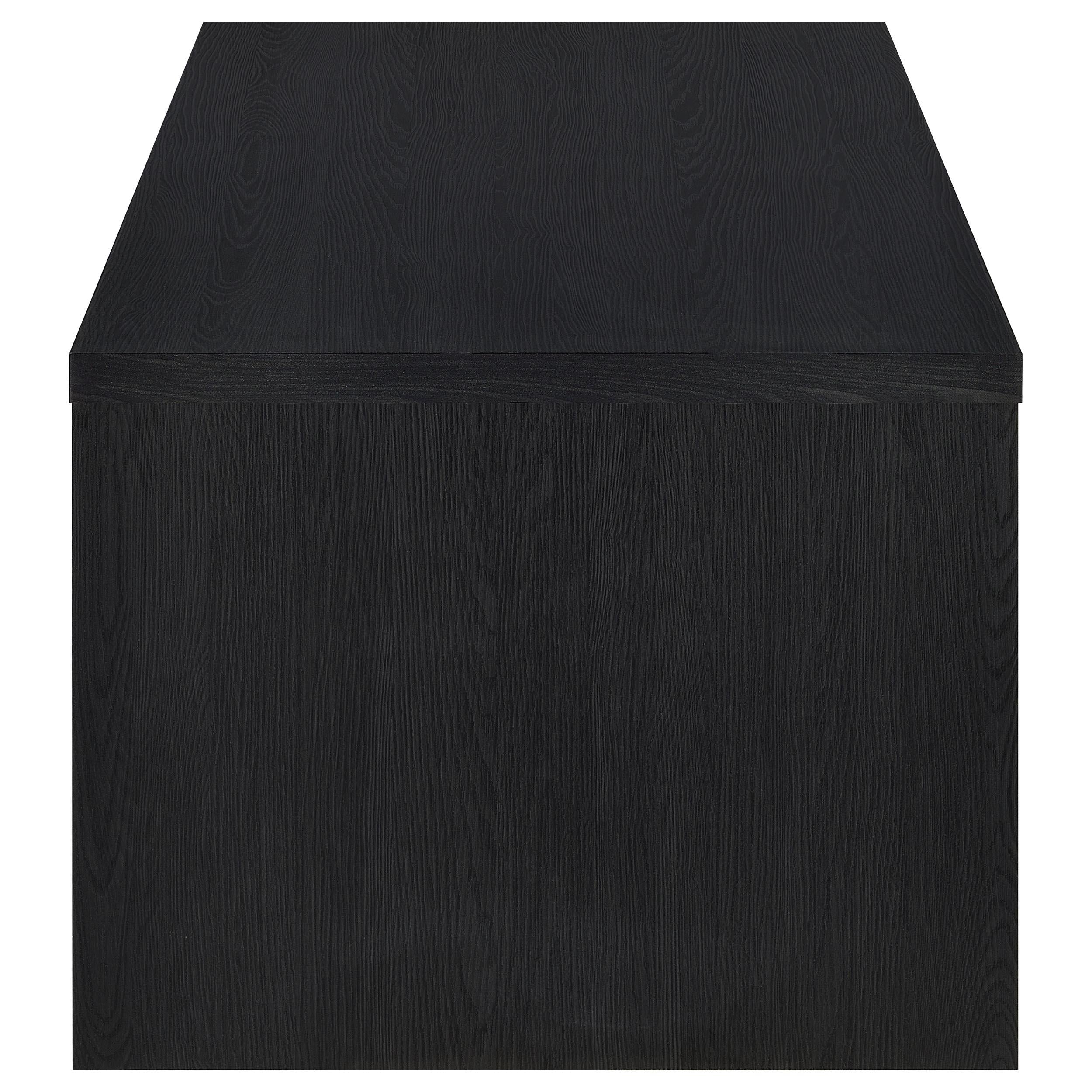 Knapp Lift Top Cocktail Coffee Table with Dual Drawers Black