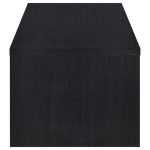 Mesa de centro elevable Knapp con dos cajones, color negro