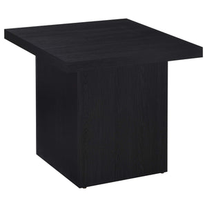 Mesa auxiliar laminada Max Square Engineered, color negro
