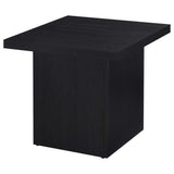 Mesa auxiliar laminada Max Square Engineered, color negro