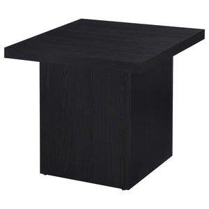 Mesa auxiliar laminada Max Square Engineered, color negro