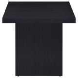 Mesa auxiliar laminada Max Square Engineered, color negro
