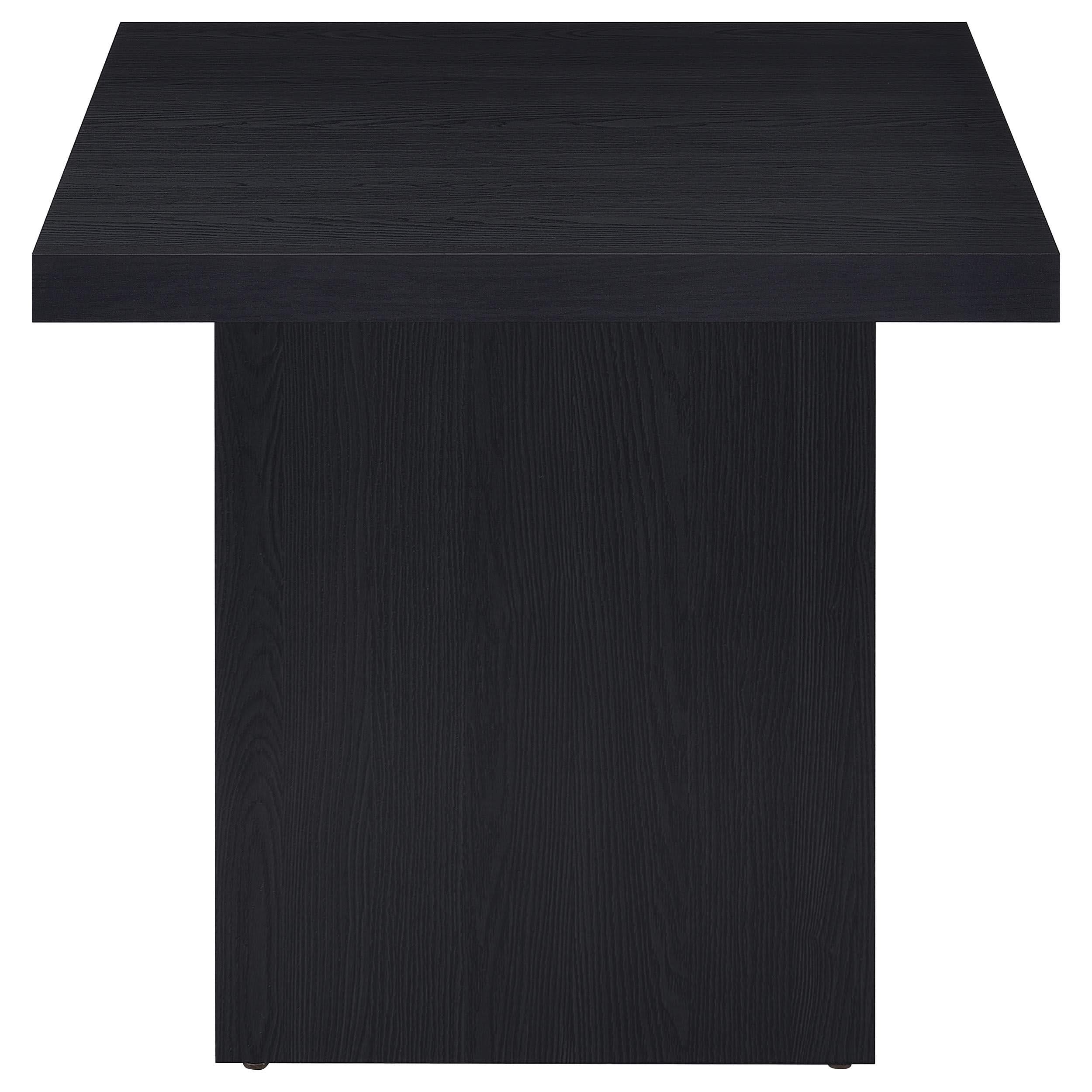 Mesa auxiliar laminada Max Square Engineered, color negro