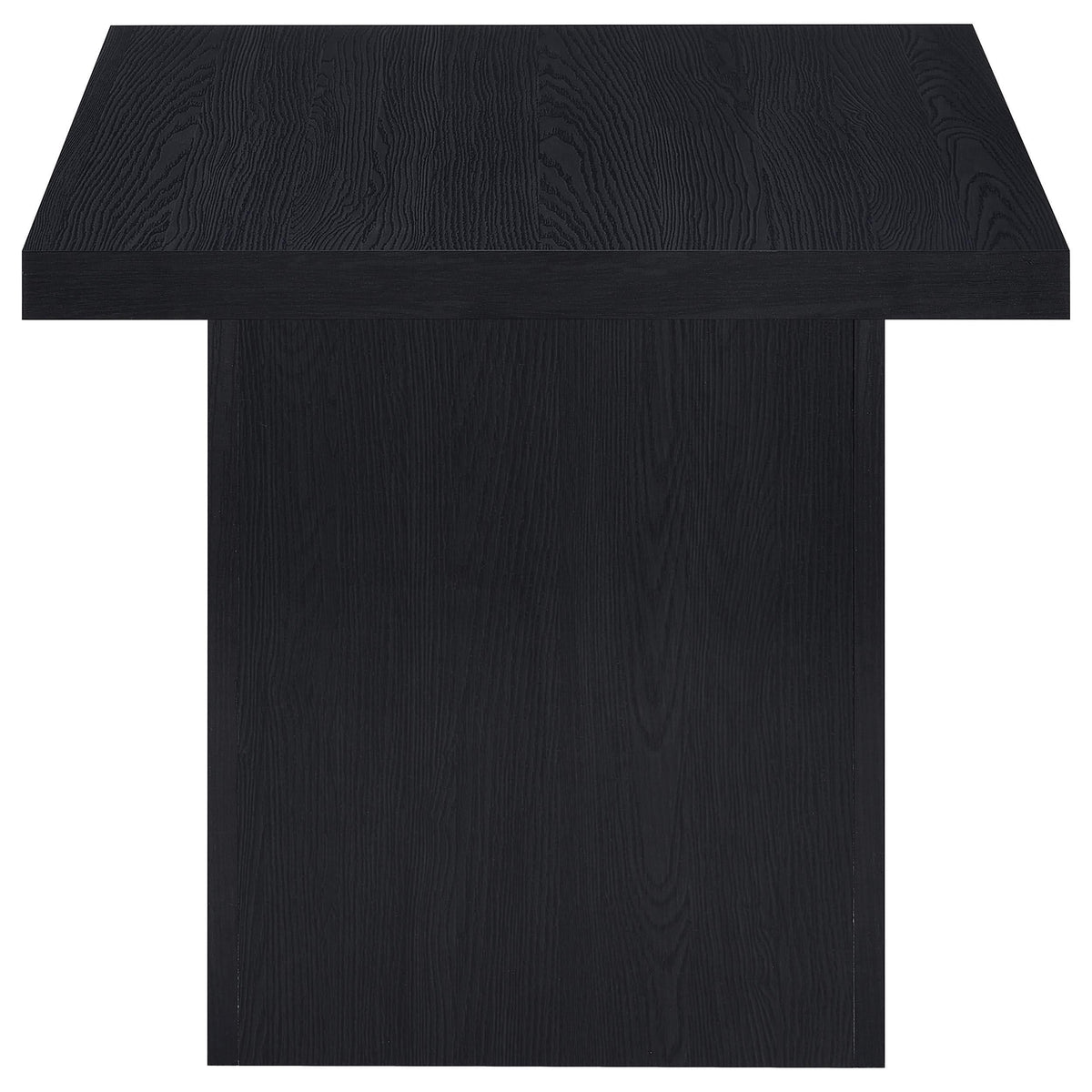 Mesa auxiliar laminada Max Square Engineered, color negro