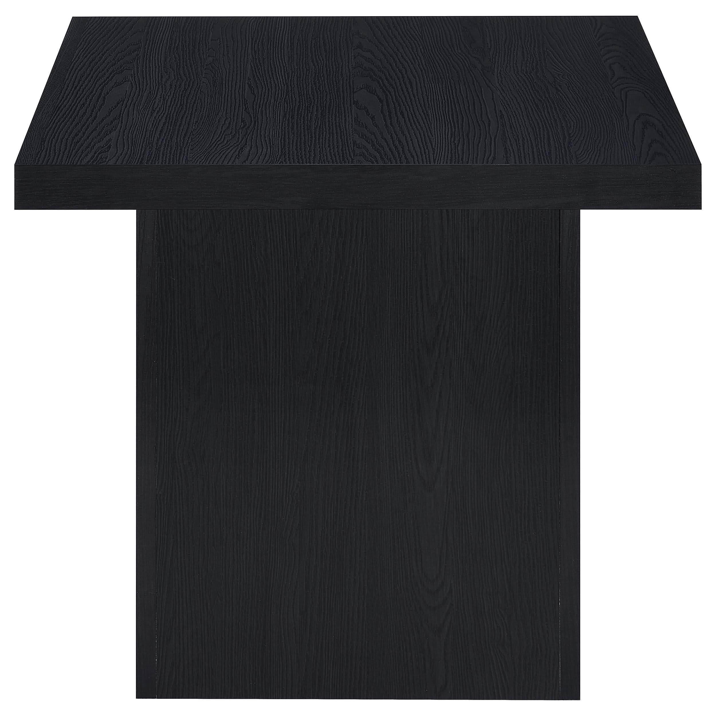 Mesa auxiliar laminada Max Square Engineered, color negro