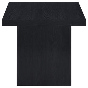 Mesa auxiliar laminada Max Square Engineered, color negro