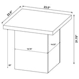 Mesa auxiliar laminada Max Square Engineered, color negro