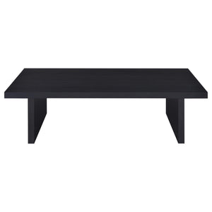Max 2-piece Rectangular Coffee and End Table Set Black