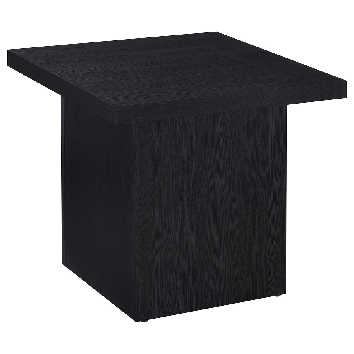 Juego de mesa de centro y auxiliar rectangular Max de 3 piezas, color negro