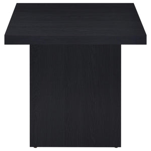 Juego de mesa de centro y auxiliar rectangular Max de 3 piezas, color negro