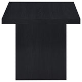 Juego de mesa de centro y auxiliar rectangular Max de 3 piezas, color negro