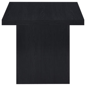 Juego de mesa de centro y auxiliar rectangular Max de 3 piezas, color negro
