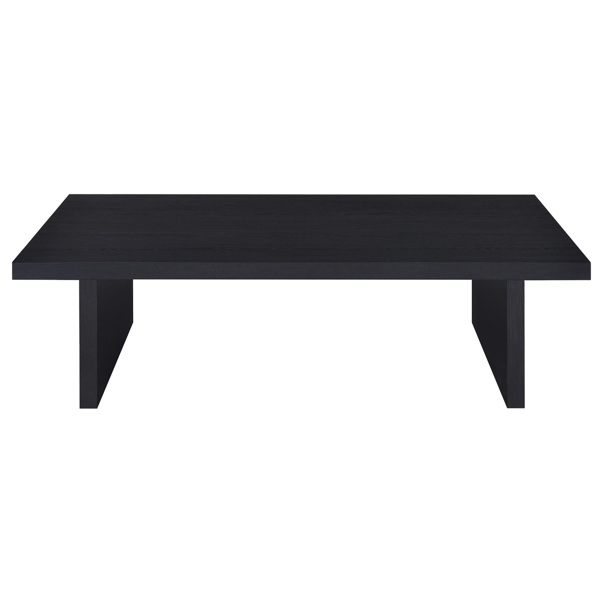 Juego de mesa de centro y auxiliar rectangular Max de 3 piezas, color negro