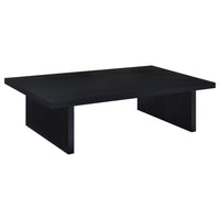 Mesa de centro rectangular laminada Max, color negro