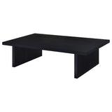 Mesa de centro rectangular laminada Max, color negro