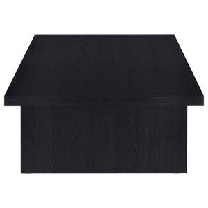 Mesa de centro rectangular laminada Max, color negro